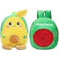 blue tree Cute Boy's and Girl's Plush Bag Medium Quality Full Embroidery Designs Mini Travel Backpack Mango (Mango-Watermelon)