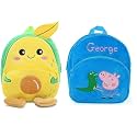 blue tree Cute Boy's and Girl's Plush Bag Medium Quality Full Embroidery Designs Mini Travel Backpack Mango (Mango-George)