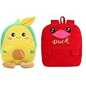 blue tree Cute Boy's and Girl's Plush Bag Medium Quality Full Embroidery Designs Mini Travel Backpack Mango (Mango-Red Duck)