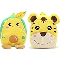 blue tree Cute Boy's and Girl's Plush Bag Medium Quality Full Embroidery Designs Mini Travel Backpack Mango (Mango-Tiger)