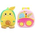 blue tree Cute Boy's and Girl's Plush Bag Medium Quality Full Embroidery Designs Mini Travel Backpack Mango (Mango-Crane)