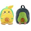 blue tree Cute Boy's and Girl's Plush Bag Medium Quality Full Embroidery Designs Mini Travel Backpack Mango (Mango-Avocado)
