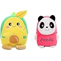 blue tree Cute Boy's and Girl's Plush Bag Medium Quality Full Embroidery Designs Mini Travel Backpack Mango (Mango-Old Pink Panda)