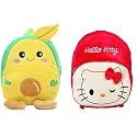 blue tree Cute Boy's and Girl's Plush Bag Medium Quality Full Embroidery Designs Mini Travel Backpack Mango (Mango-Red Hello Kitty)