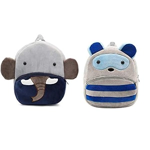 blue tree kids school bag combo soft plush backpack cartoon bags mini travel bag for children girls boys ch elephant amp recon