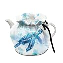 Blue Turtle Tea Cozy Kitchen Teapot, Kitchen Kettle Dust Cover, Heat Resistant Breakfast Warmer Keep Warm Home Kitchen Decor