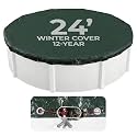 Blue Wave Arctic Armor 24-ft Round Above Ground Pool Winter Cover, Green