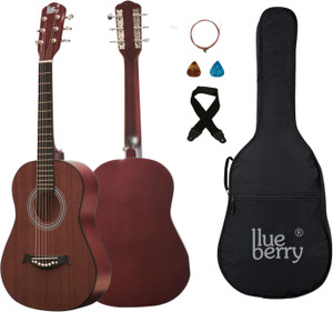 blueberry 34 inch vip-341 acoustic guitar sapele mahogany laminate tech wood right hand orientation brown