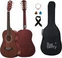 BLUEBERRY 34 Inch, VIP-341 Acoustic Guitar Sapele Mahogany Laminate Tech Wood Right Hand Orientation (Brown)