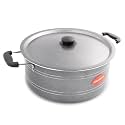 Blueberry's 10-Litre 35cm Nonstick Biriyani Pot with Glass Lid - High Grade Aluminum with Induction Base, 1-Year Warranty (10-L)