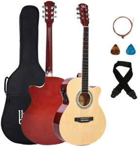 blueberry b-40eq-nat builtin equalizer electric semi-acoustic guitar spruce wood rosewood right hand orientation