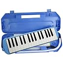 blueberry Melodica 37 Keys Piano Instrument Soprano Air Piano with Mouthpiece with Hard ABS Case for Music Lovers Beginners Kids - Blue