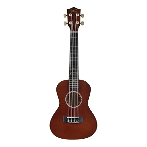 blueberry uk-40 concert ukulele aquila string body sapele and mahogany gloss finish with bag and 2 picks - 24 inch absolute brown
