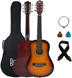 blueberry vip-340 34 inch acoustic guitar spruce linden wood tech wood right hand orientation