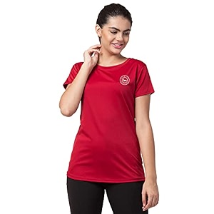 BLUECON Womens Slim Fit Polyester T-Shirt
