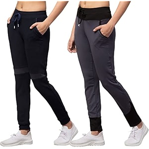 BLUECON Womens Slim Fit Polyester Trackpants Combo