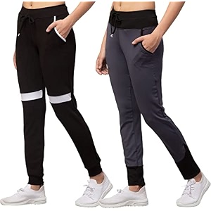 BLUECON Womens Slim Fit Polyester Trackpants Combo