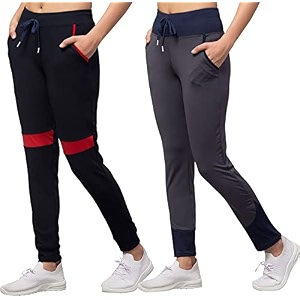 BLUECON Womens Slim Fit Polyester Trackpants Combo