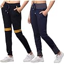 BLUECON Women39s Slim Fit Polyester Trackpants Combo
