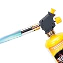 BLUEFIRE propane torch Handy Torch Head Push Button Trigger Start Nozzle Torch Fuel Propane MAPP MAP PRO Gas Cylinder blowtorch is suitable for welding Soldering Brazing Cooking Glass Beads DIY(torch)