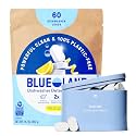 BLUELAND 100% Plastic-Free Dishwasher Detergent Tablets Set, Lemon Zest