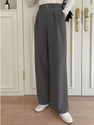 BLUELOCK Women Straight Fit Grey Cotton Blend Trousers