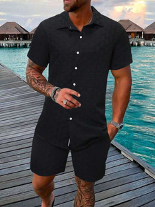 bluematrix men regular fit solid casual shirt
