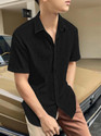 BlueMatrix Men Solid Casual Black Shirt