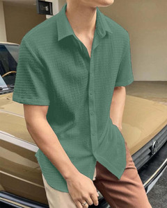 bluematrix men regular fit solid casual shirt