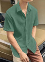 BlueMatrix Men Solid Casual Green Shirt