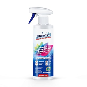 blueoxy natural enzyme odour eliminator pee amp vomit odour remover  pet odours restroom odours lavender fragrance  500 ml