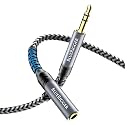 BlueRigger Headphone Extension Cable (25FT, 24K Gold Plated Jack, Hi-Fi Sound, 3.5mm Male to Female Stereo Audio Cable) – Aux Cord for iPod, Laptops, Smartphones, Speakers, Tablets, Home Car Stereo