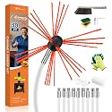 Bluesea 30FT Ergonomic Chimney Sweep Kit, Strong Brush & 9 Flexible Rods