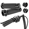 BlueStars 1" 25mm Motorcycle Handlebar Grips Black - Fits Sportster 883