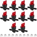 BlueStars 10 Packs 494768 698183 1/4" Inline Fuel Shut Off Valve with Clamp