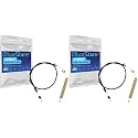 BlueStars 175067 169676 Deck Clutch Cable - Compatible with Craftsman LT1000 LT2000 DLT 3000 AYP Husqvarna Poulan Ryobi 42” Riding Lawn Mowers - Replaces 532169676 532175067 21547184 (Pack of 2)