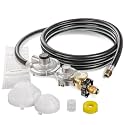 BlueStars [CSA Certified] 10FT Two Stage Propane Regulator Hose and Gauge