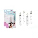 Bluet B - Baby Nasal Syringe (4-Pack) - Safe Silicone Nasal Aspirator for Newborn - Infant Mucus Removal - 10ml Nose Cleaner Syringe for Baby - Toddler Congestion Relief - Reusable Tips - White