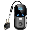 2-in-1 Bluetooth Transmitter Receiver with 3.5mm AUX for TV/Car/Airplane