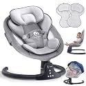 Bluetooth Baby Swing,5 Speeds,3 Angles,Remote,Indoor Outdoor Portable