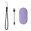 Bluetooth Camera Remote Shutter with Zoom and Front/Rear Camera Switch for Photo and Vlogging,Cllphone Remote Clicker for iOS &amp; Android Smartphone, Wireless Video Scrolling for Ti*ktok (Purple)