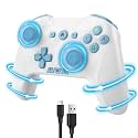 Bluetooth Controller for Switch/Mac/PC/Steam/Mobile Phone/iOS/Android//TV/iPad/Table/Apple Arcade MFi Games, switch pro controller wireless with Adjustable Dual Motion,Turbo,Macros,6-Axis,Wake Up for Black Myth: Wukong (Black