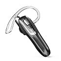 Bluetooth Headset, Bluetooth Earpiece Noise Cancelling Mic, Trucker Headset 38H Talk Time, All-Day Comfort, Quick Mute - Single Ear Bluetooth Headset for Work, Travel, Driving