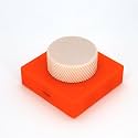 Bluetooth Media Control Knob, Controller for PC/Gaming/Home Audio/Desktop,Multi-Function Button with Adjustment,Wireless Volume Controller for Windows, Android, iOS, macOS (Passionate Orange)