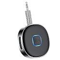 Bluetooth Receiver, LAICOMEIN Wireless Portable 3.5mm Aux Car Adapter, Bluetooth 5.0 Wireless Audio Receiver for Car/Home Stereo/Wired Headphones/Speaker, 16H Battery Life