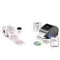 Bluetooth Shipping Label Printer with 1 Roll Labels & 500PCS 2'' Circle Thermal Labels, D520BT Thermal Label Printer, Thermal Printers with Built-in Label Holder