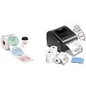 Bluetooth Shipping Label Printer with 3 Roll Labels & 400PCS 4 Color Circle Thermal Labels, Thermal Label Printer 4x6 for Small Business, Shipping Packages, Office, Home, Compatible with Tiktok USPS