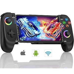 punnkfunnk bluetooth smartphone gamepad with iphone amp android xbox pc ps4 ps3 hid pubg amp keymap modes bluetooth v50 dual vibration motorblack