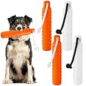 Blueweenly Orange and White Dog Bumper Toy Training Dummy, 4 Pcs