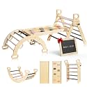 BlueWood Pikler Triangle Set, Foldable Toddler Climbing Toys